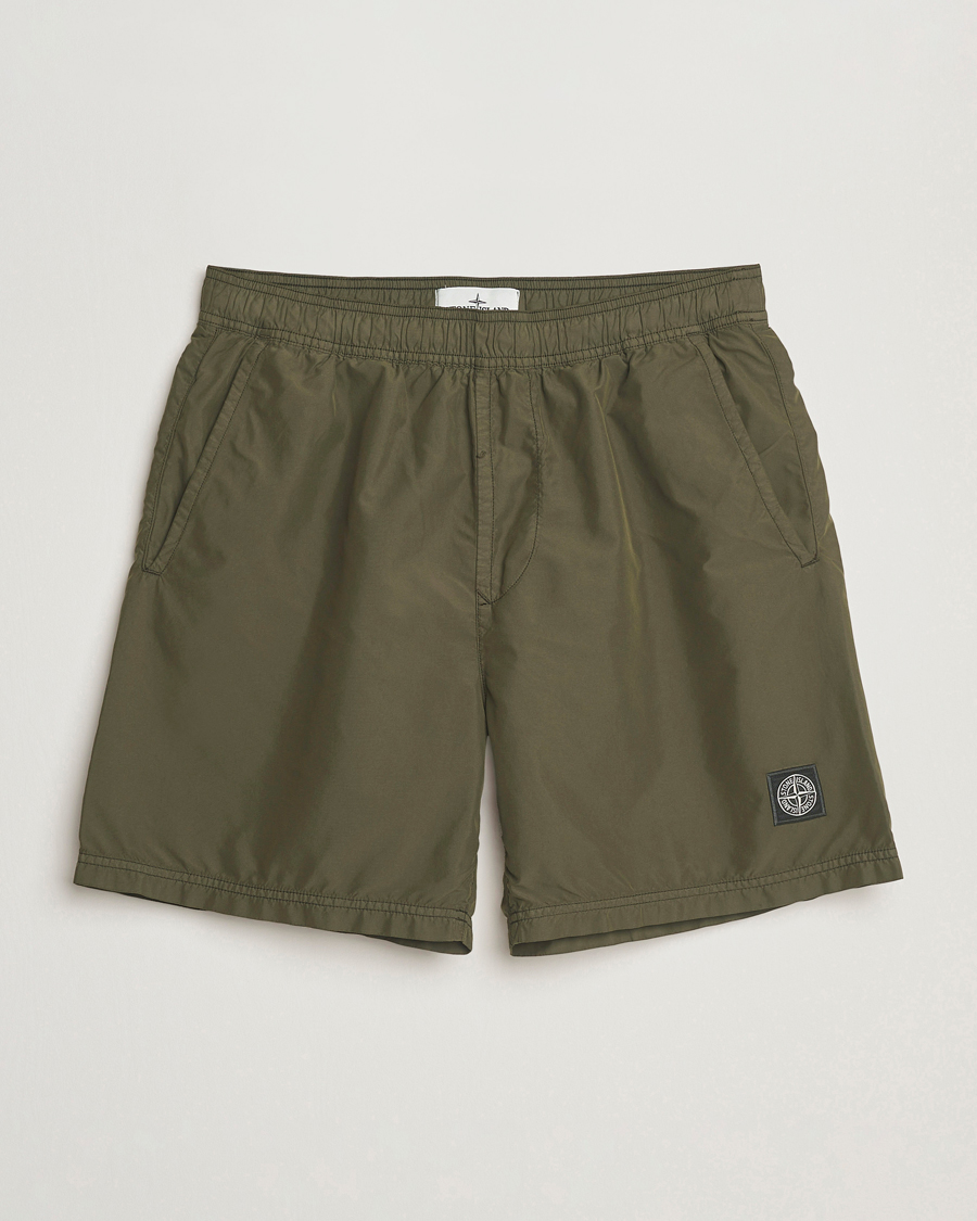 Herr | Badbyxor | Stone Island | Brushed Nylon Swimshorts Military Green