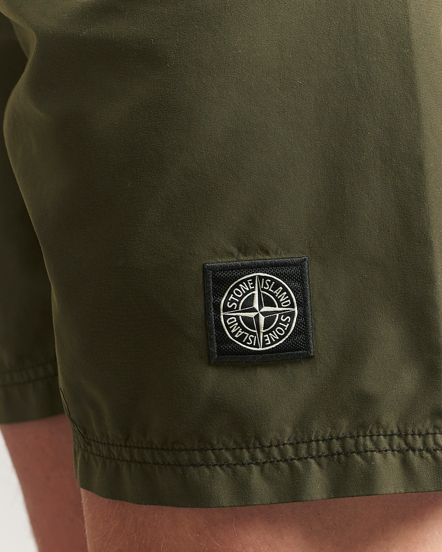 Herr | Badbyxor | Stone Island | Brushed Nylon Swimshorts Military Green