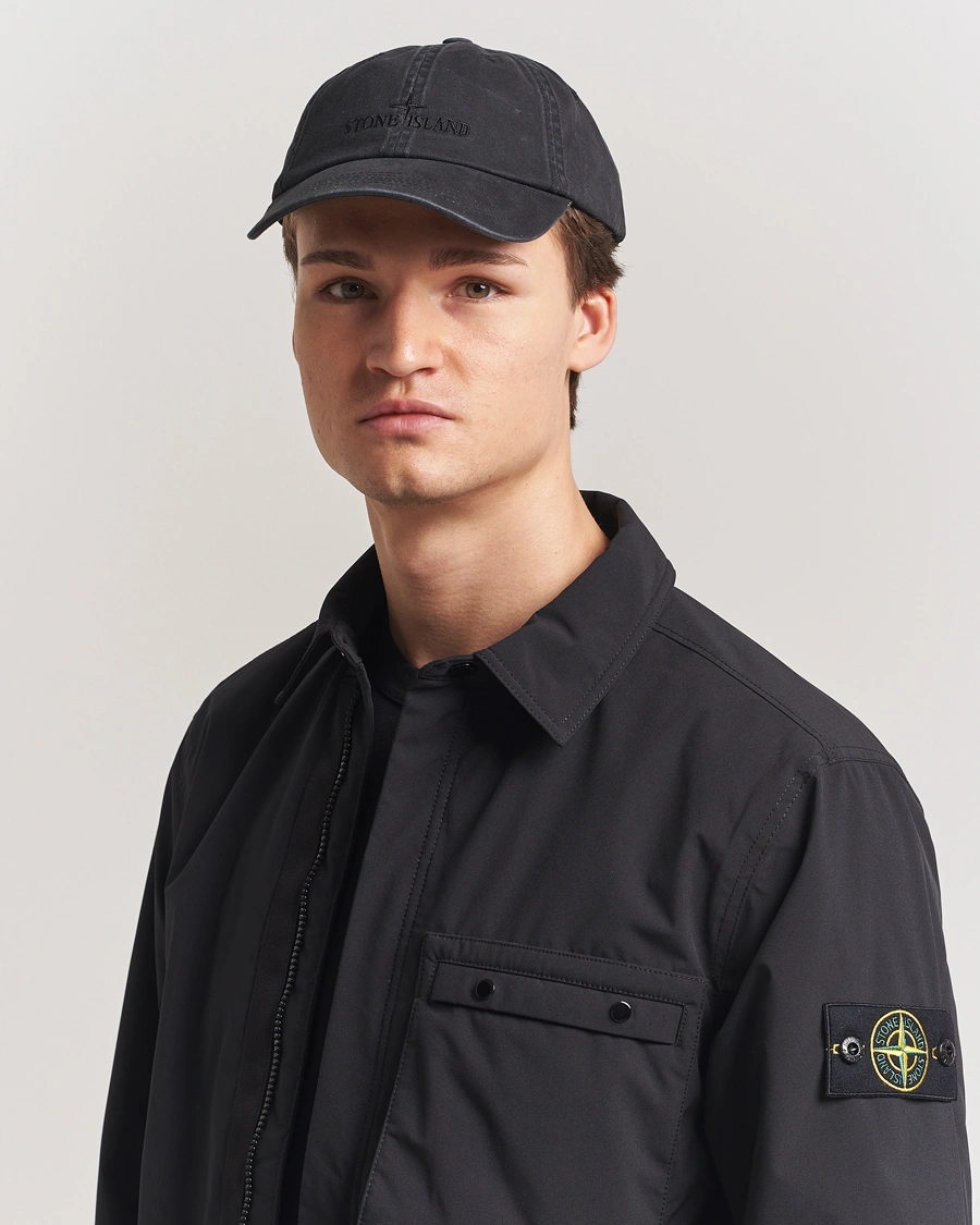 Herr | Hattar & kepsar | Stone Island | Cotton Gabardine Cap Black