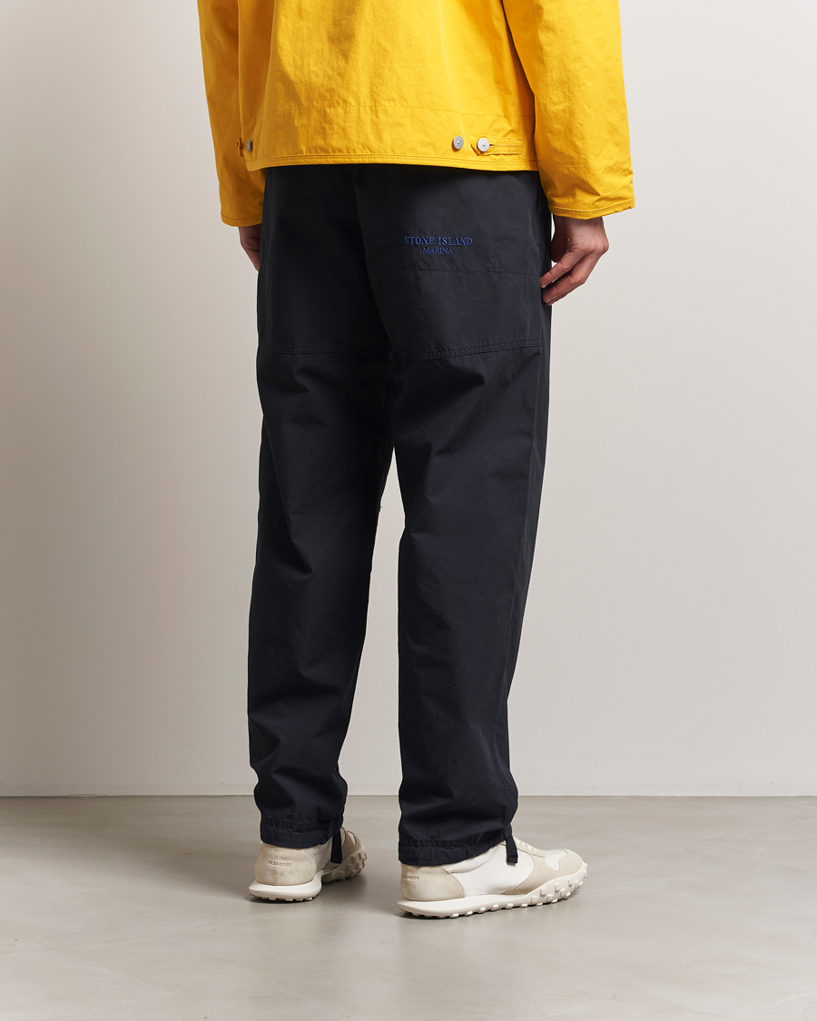 Herr | Byxor | Stone Island | Marina Organic Cotton Tela Pants Navy Blue