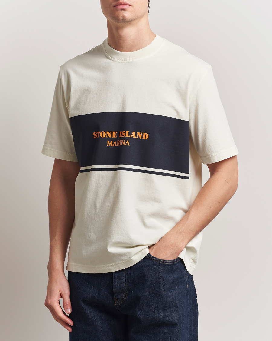 Herr | T-Shirts | Stone Island | Marina Organic Cotton T-Shirt Ivory