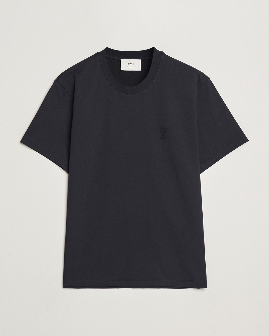 Herr | T-Shirts | AMI | Tonal Heart Logo T-Shirt Black