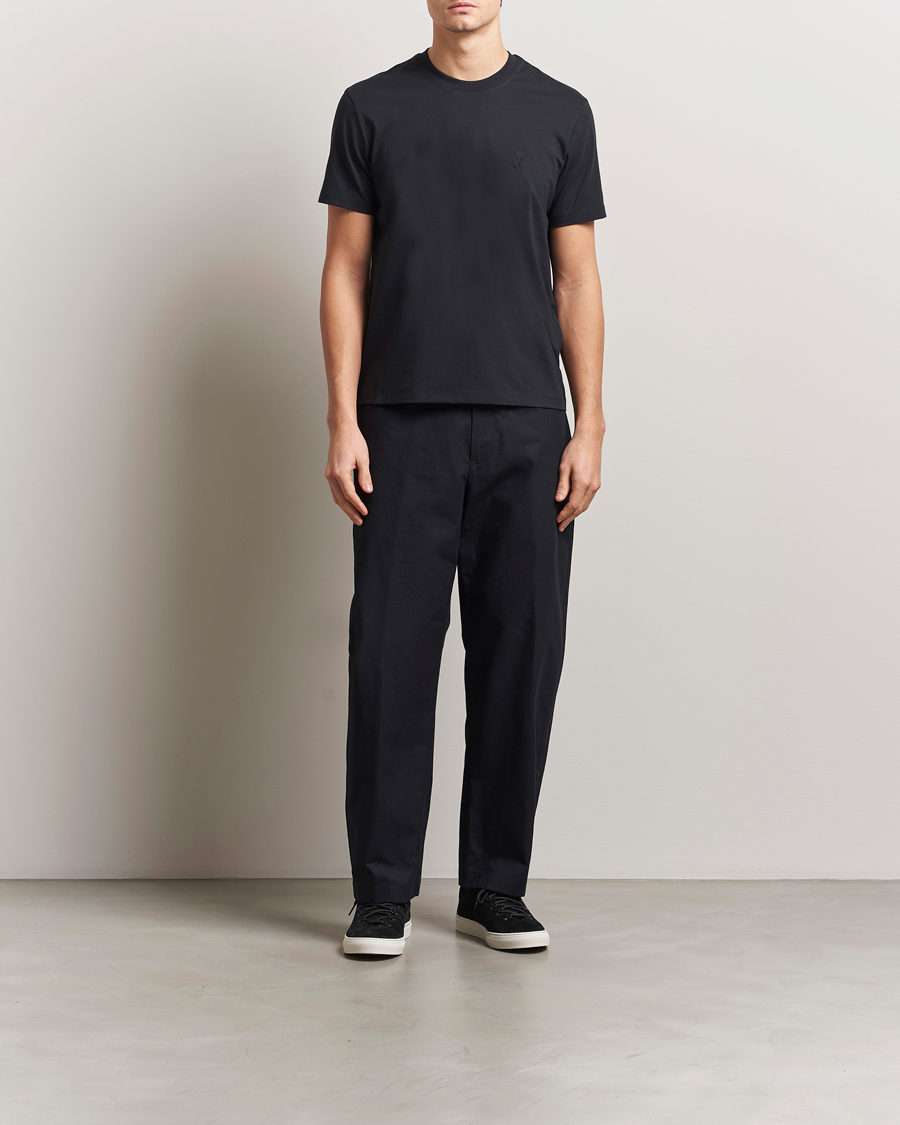 Herr | T-Shirts | AMI | Tonal Heart Logo T-Shirt Black
