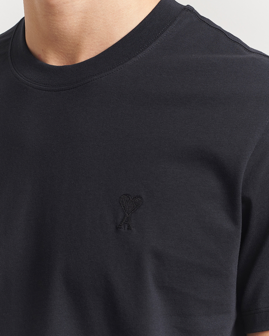 Herr | T-Shirts | AMI | Tonal Heart Logo T-Shirt Black