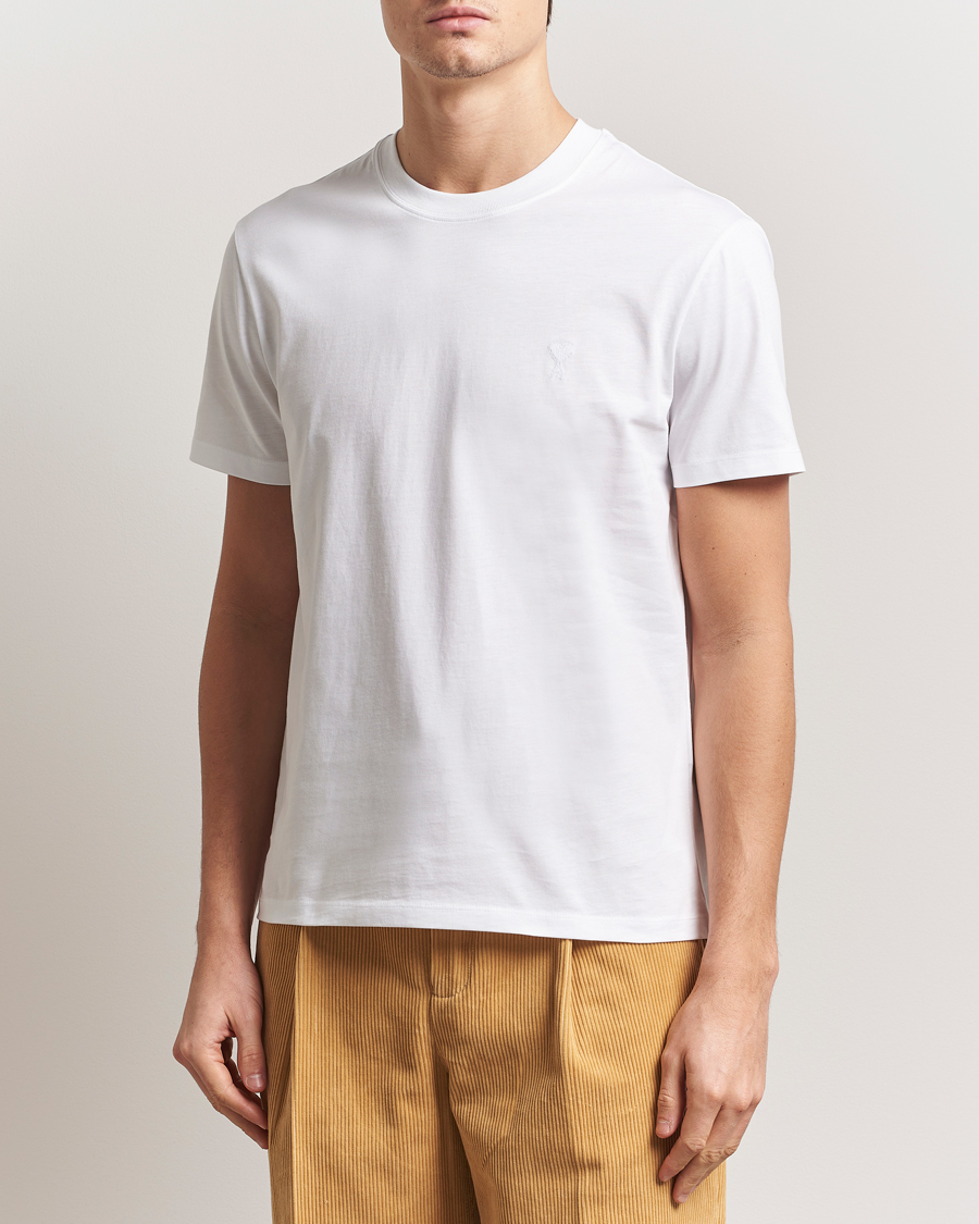 Herr | T-Shirts | AMI | Tonal Heart Logo T-Shirt White
