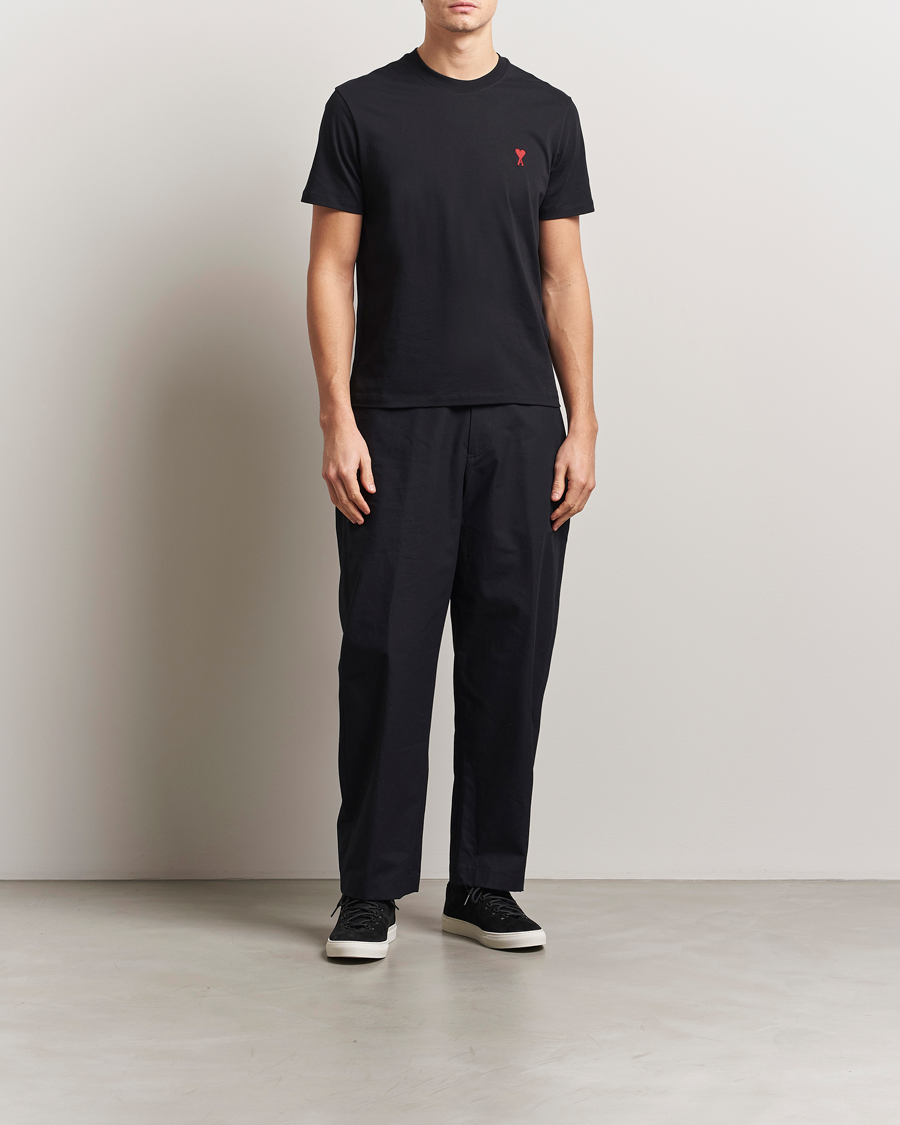 Herr | T-Shirts | AMI | Heart Logo T-Shirt Black