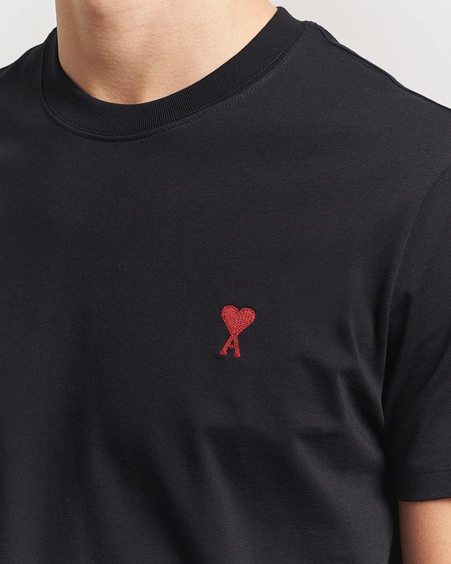 Herr | T-Shirts | AMI | Heart Logo T-Shirt Black