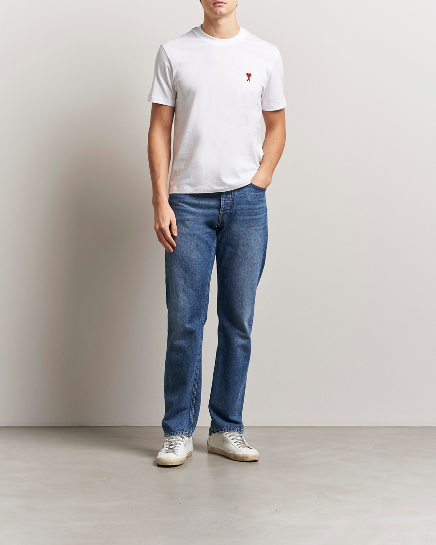 Herr | T-Shirts | AMI | Heart Logo T-Shirt White