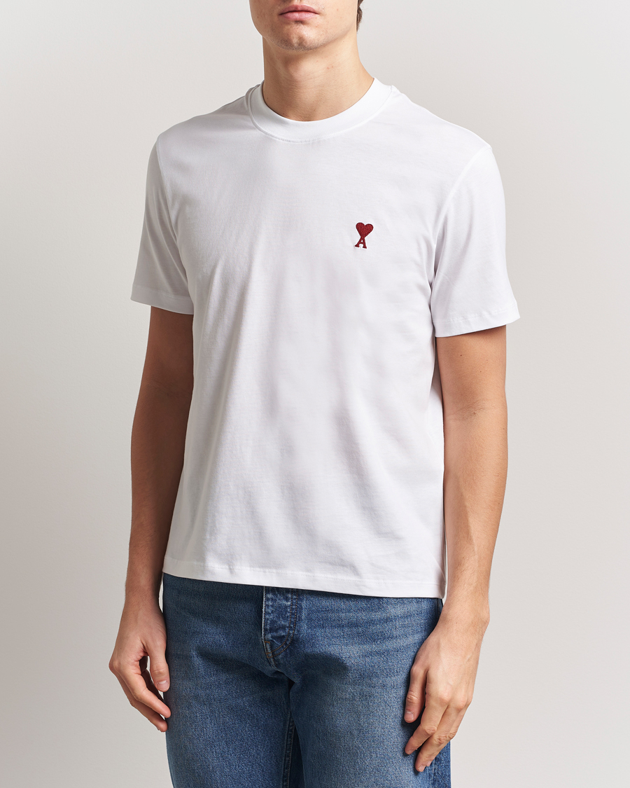 Herr | T-Shirts | AMI | Heart Logo T-Shirt White