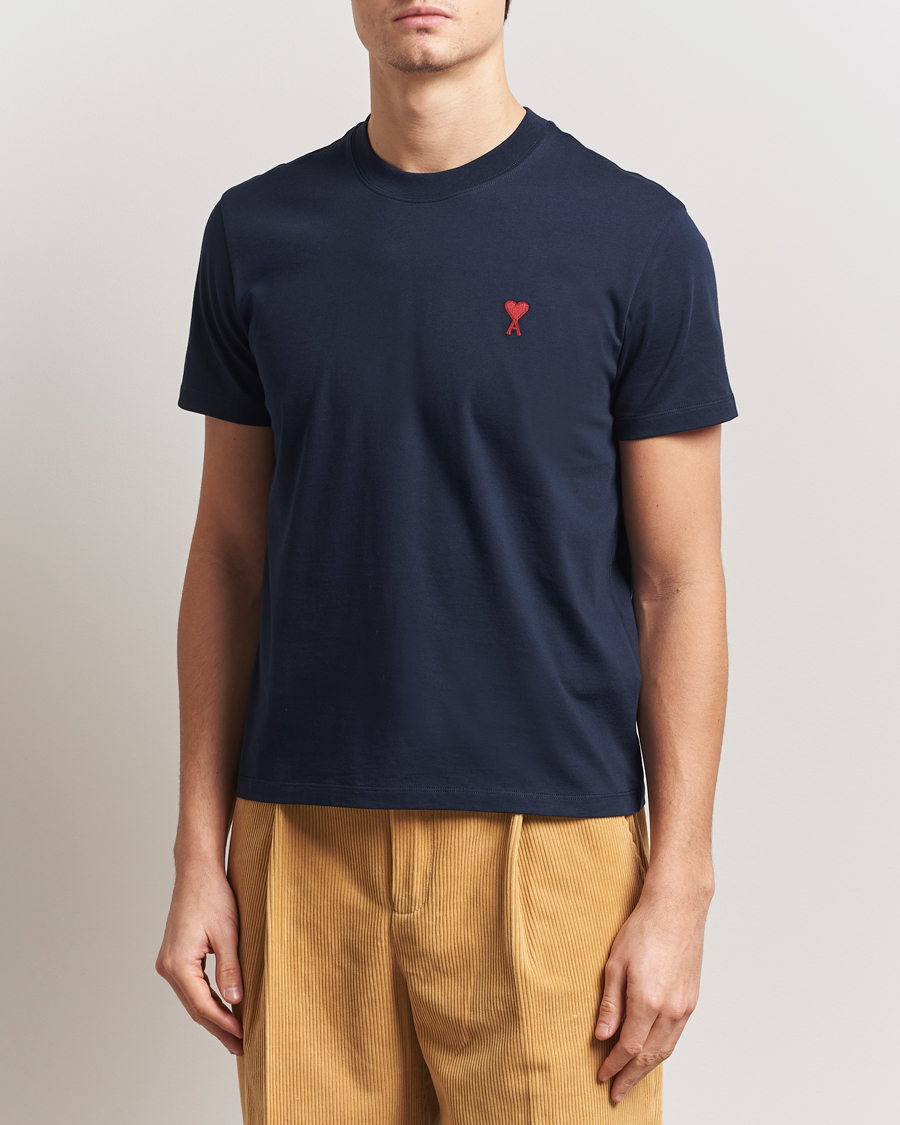 Herr | T-Shirts | AMI | Heart Logo T-Shirt Navy