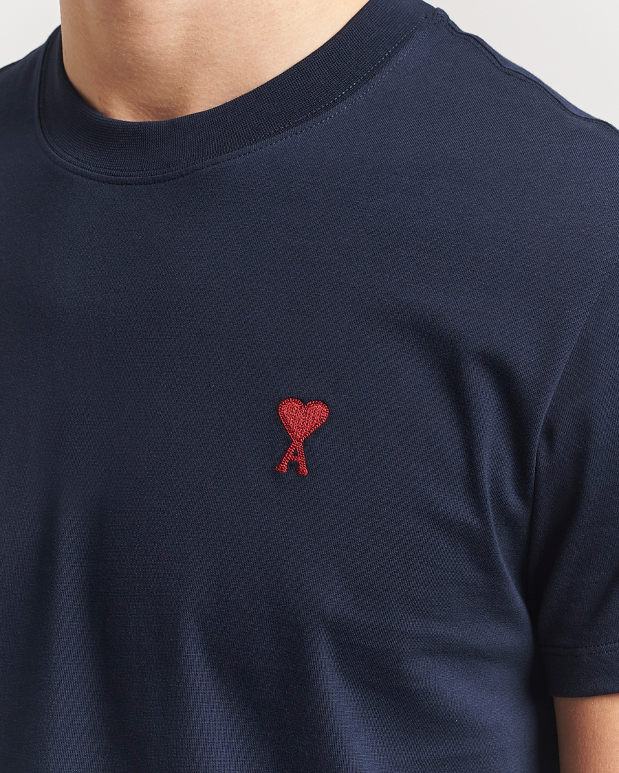 Herr | T-Shirts | AMI | Heart Logo T-Shirt Navy