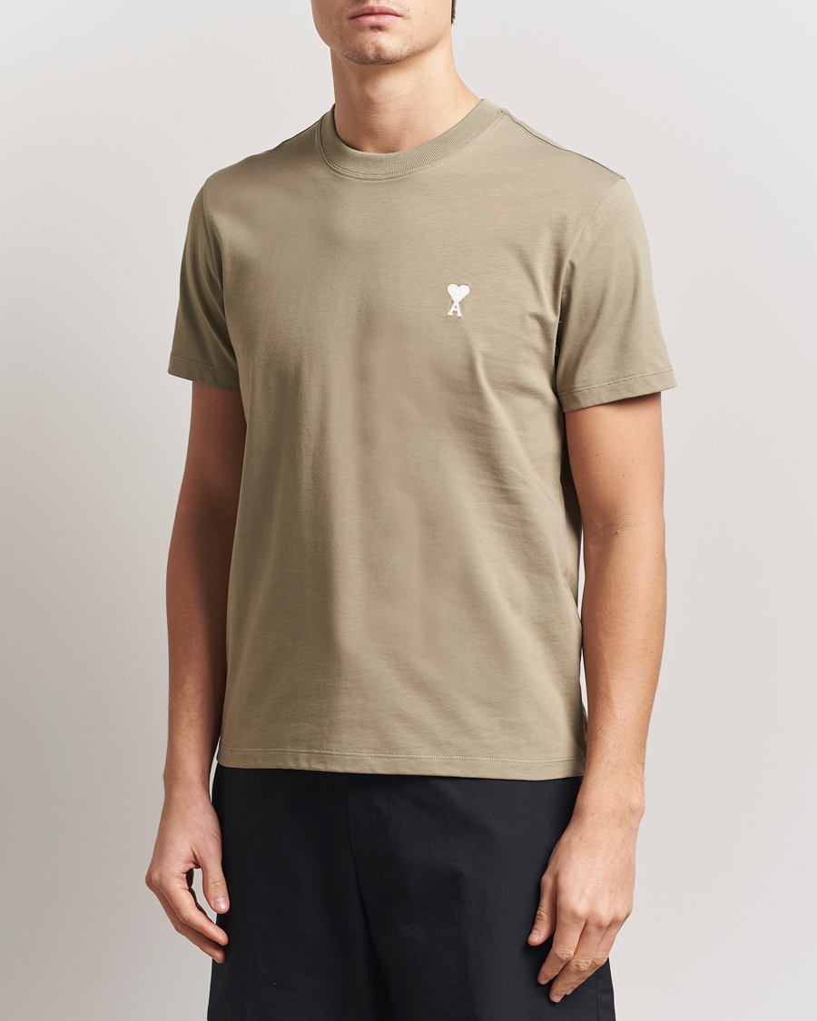 Herr | T-Shirts | AMI | Off White Heart Logo T-Shirt Beige