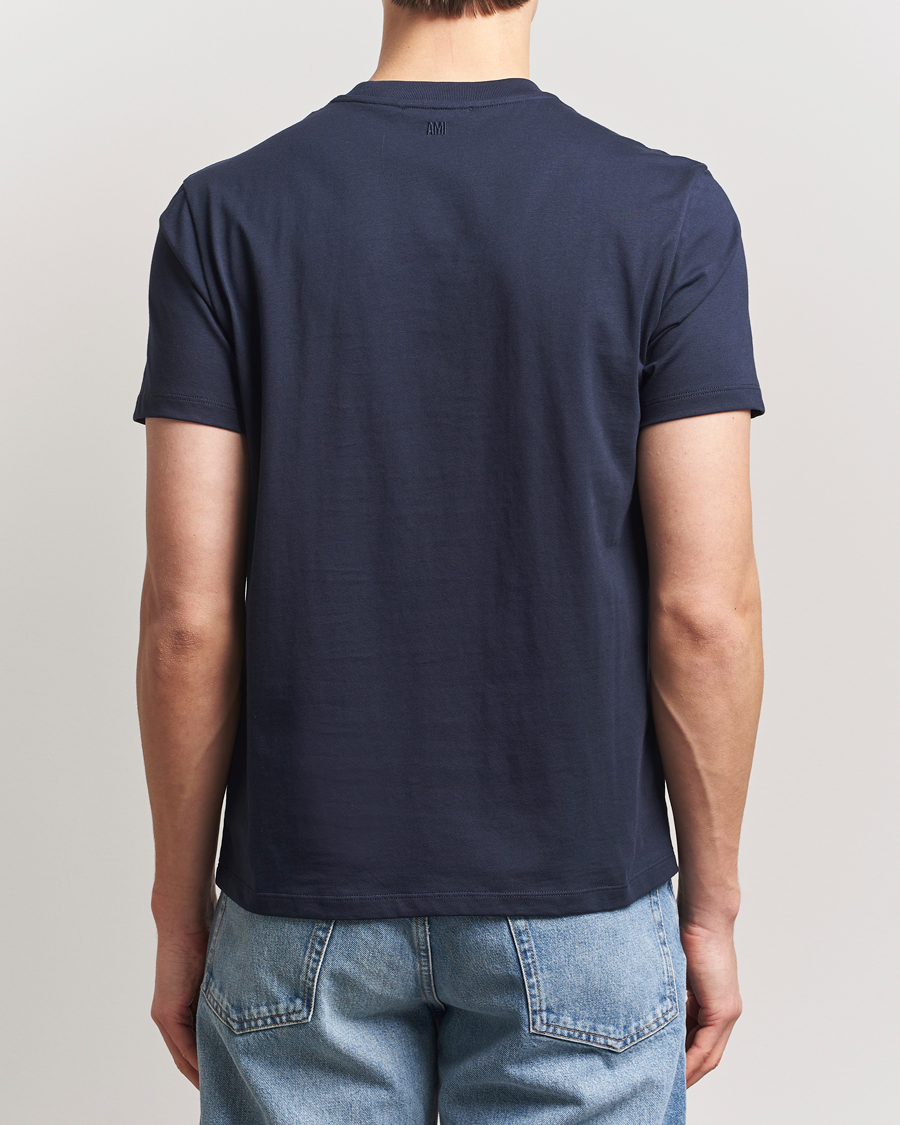 Herr | T-Shirts | AMI | Off White Heart Logo T-Shirt Night Blue