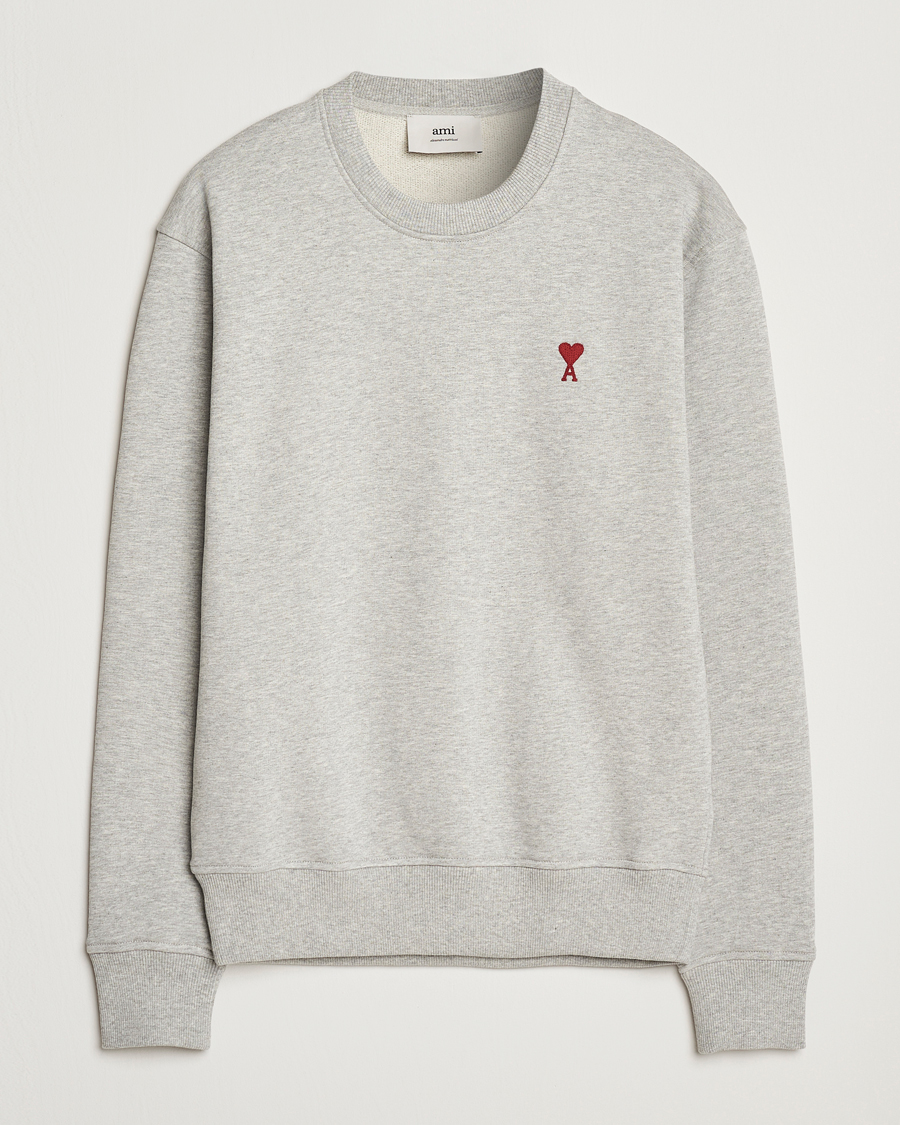 Herr | Tröjor | AMI | Heart Logo Sweatshirt Heather Ash Grey
