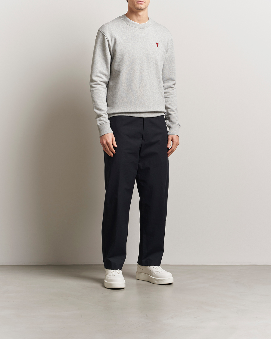Herr | Tröjor | AMI | Heart Logo Sweatshirt Heather Ash Grey