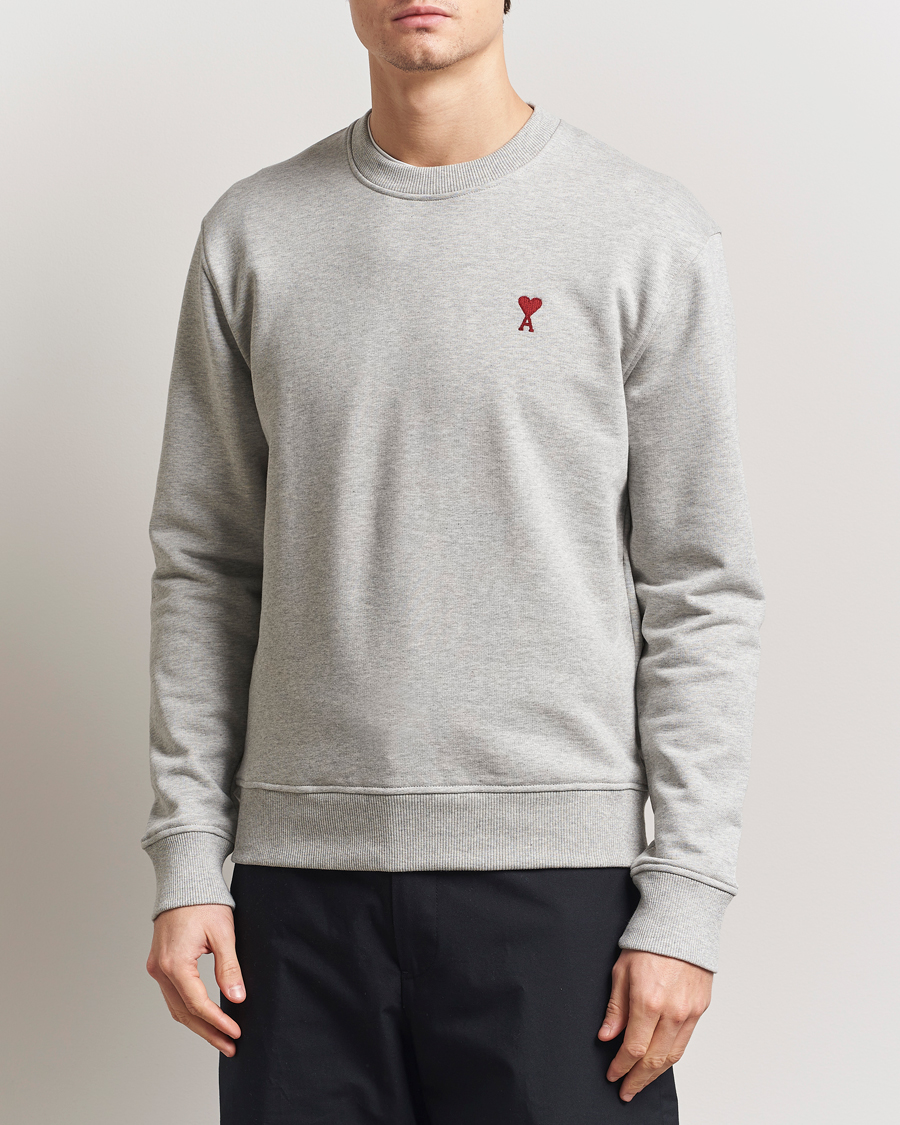 Herr | Tröjor | AMI | Heart Logo Sweatshirt Heather Ash Grey