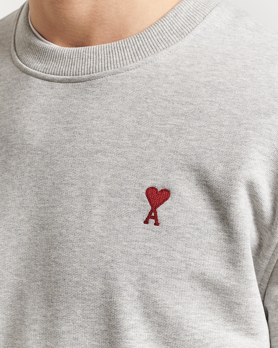 Herr | Tröjor | AMI | Heart Logo Sweatshirt Heather Ash Grey