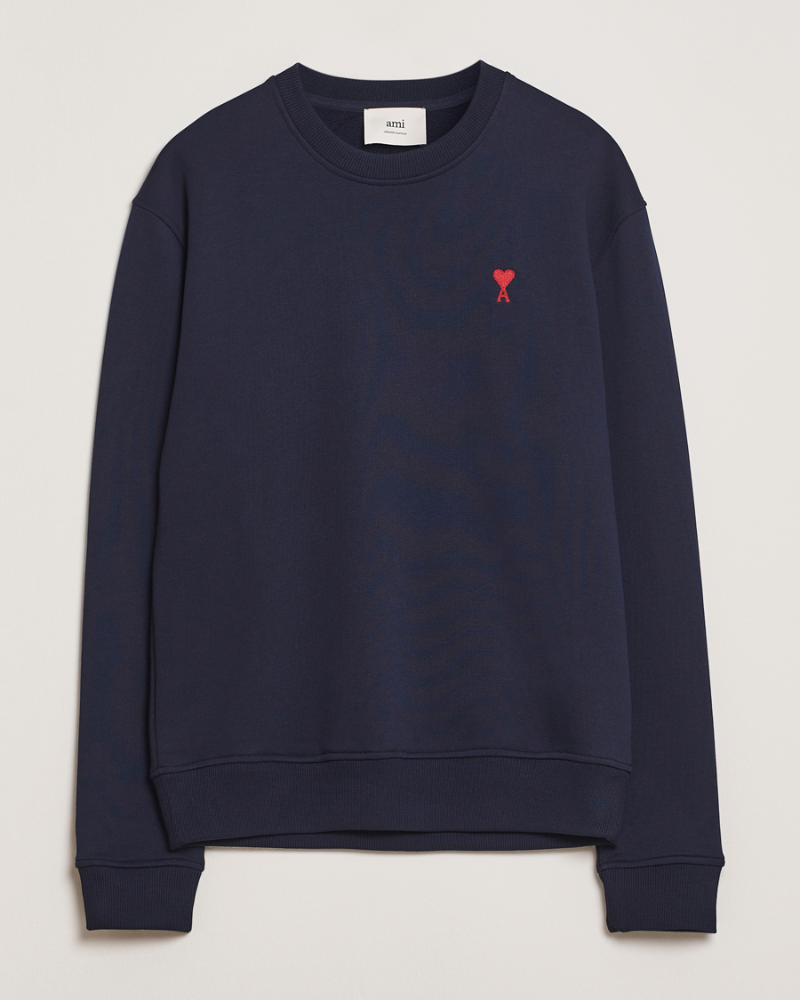 Herr | Tröjor | AMI | Heart Logo Sweatshirt Night Blue