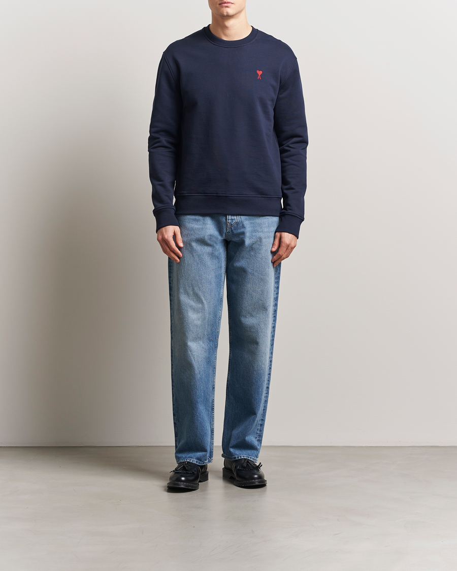 Herr | Tröjor | AMI | Heart Logo Sweatshirt Night Blue