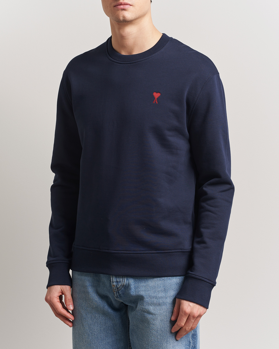 Herr | Tröjor | AMI | Heart Logo Sweatshirt Night Blue