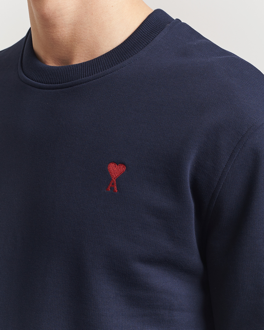 Herr | Tröjor | AMI | Heart Logo Sweatshirt Night Blue