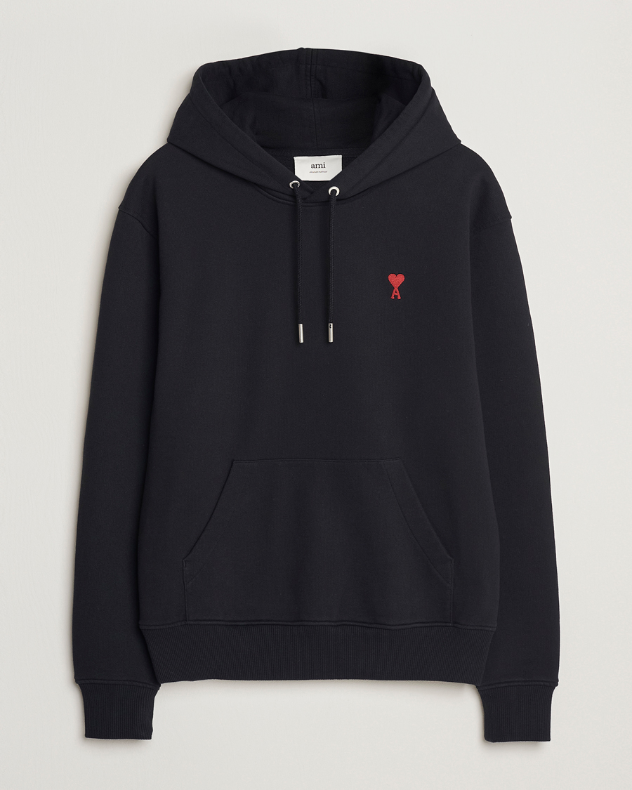 Herr | Tröjor | AMI | Heart Logo Hoodie Black