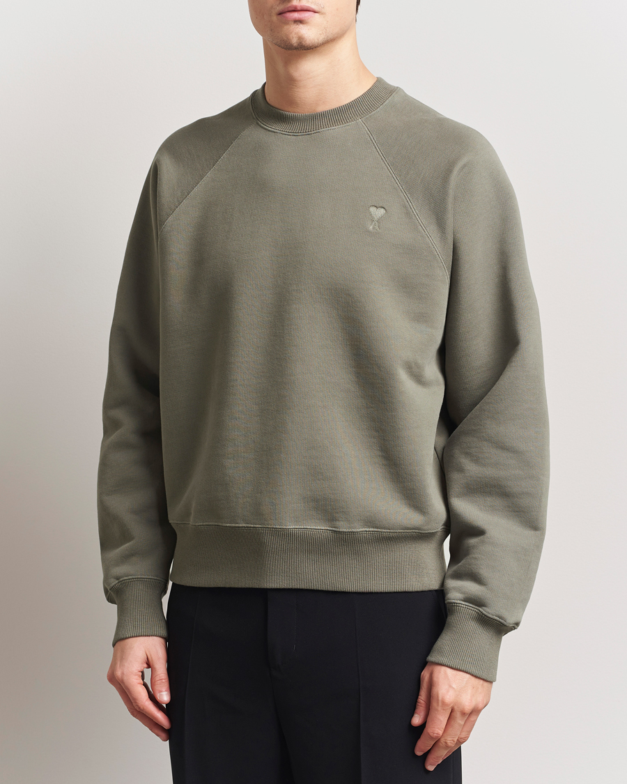 Herr | Tröjor | AMI | Tonal Heart Logo Sweatshirt Smoke Grey