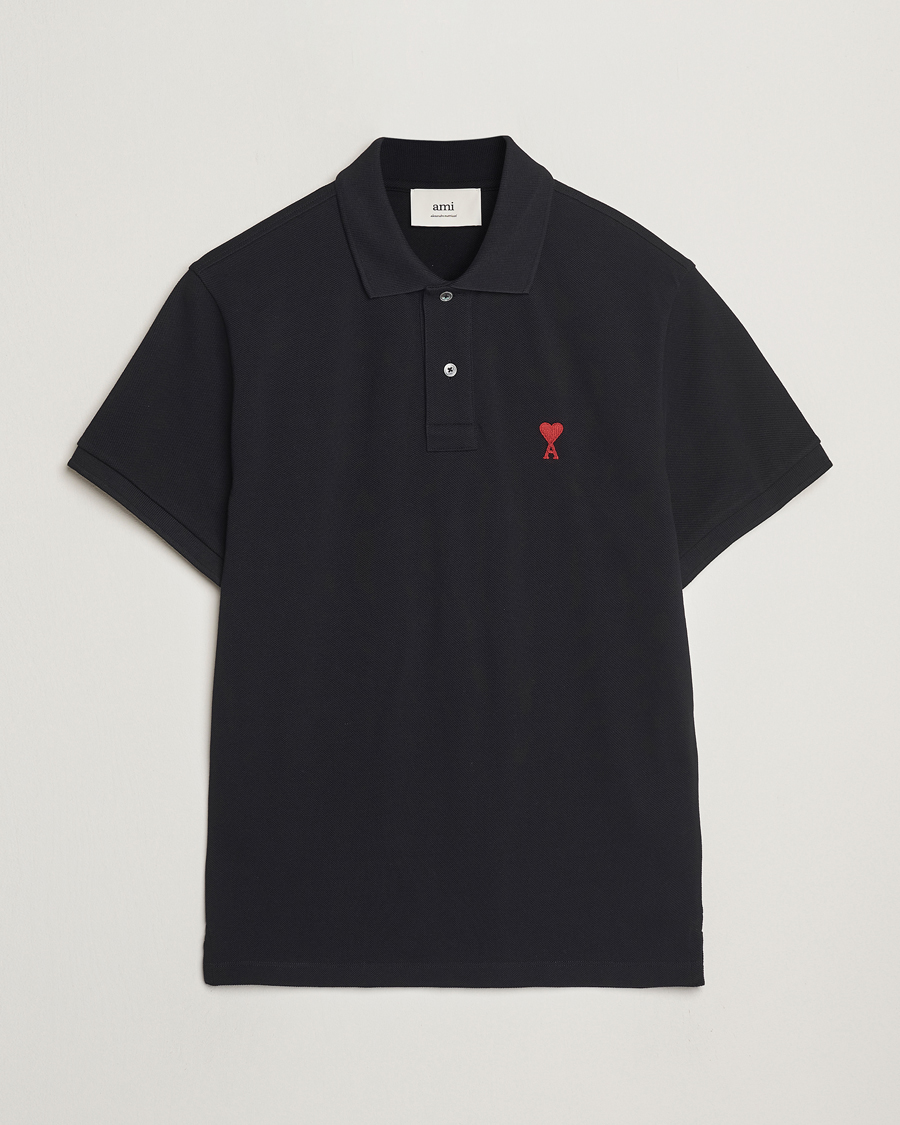 Herr | Pikéer | AMI | Heart Logo Polo Black