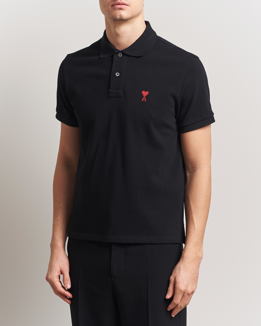 Herr | Pikéer | AMI | Heart Logo Polo Black