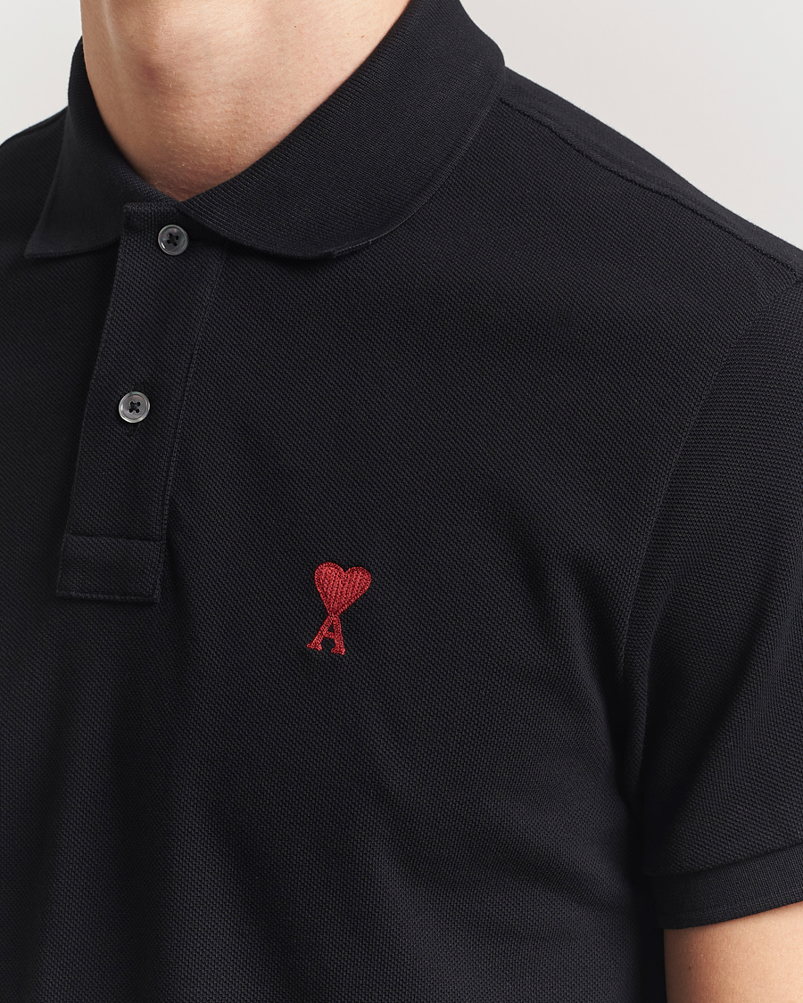 Herr | Pikéer | AMI | Heart Logo Polo Black