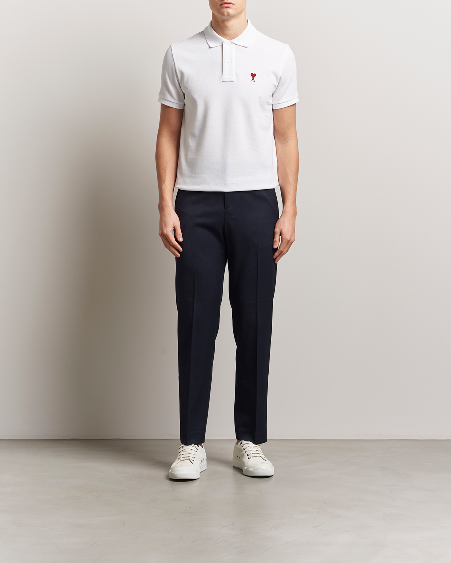 Herr | Pikéer | AMI | Heart Logo Polo White