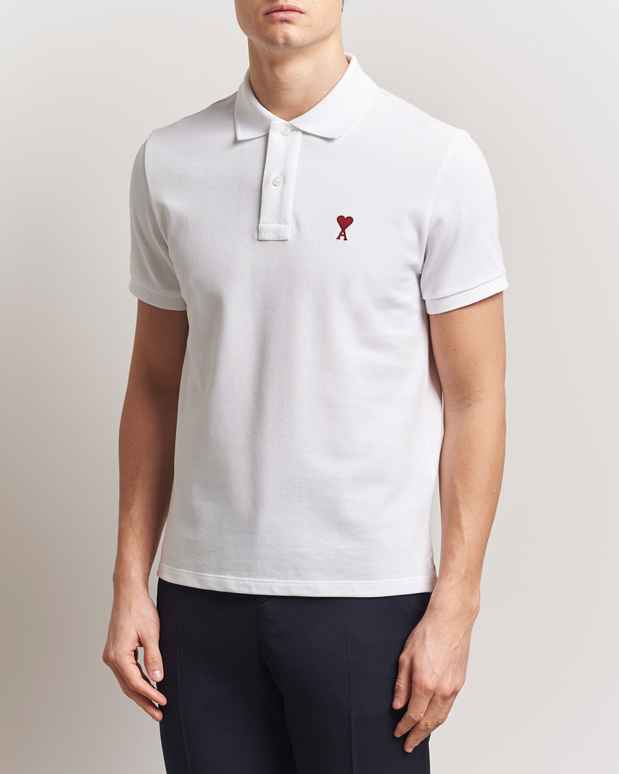 Herr | Pikéer | AMI | Heart Logo Polo White