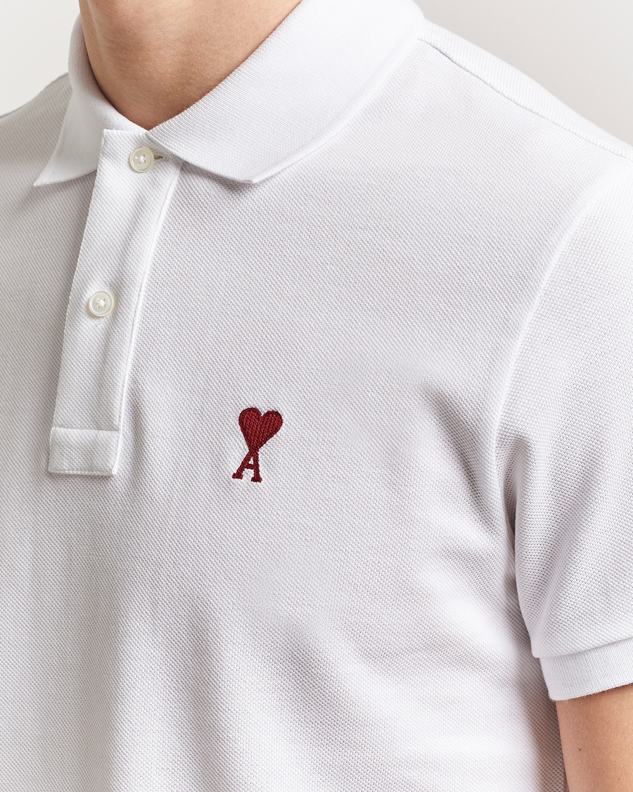 Herr | Pikéer | AMI | Heart Logo Polo White
