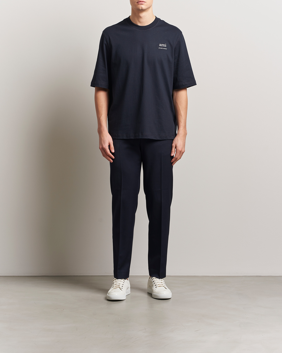 Herr | T-Shirts | AMI | Logo T-Shirt Navy Blue