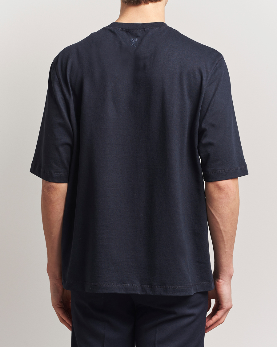 Herr | T-Shirts | AMI | Logo T-Shirt Navy Blue