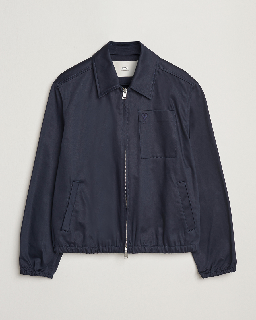 Herr | Jackor | AMI | Zipped Jacket Navy Blue