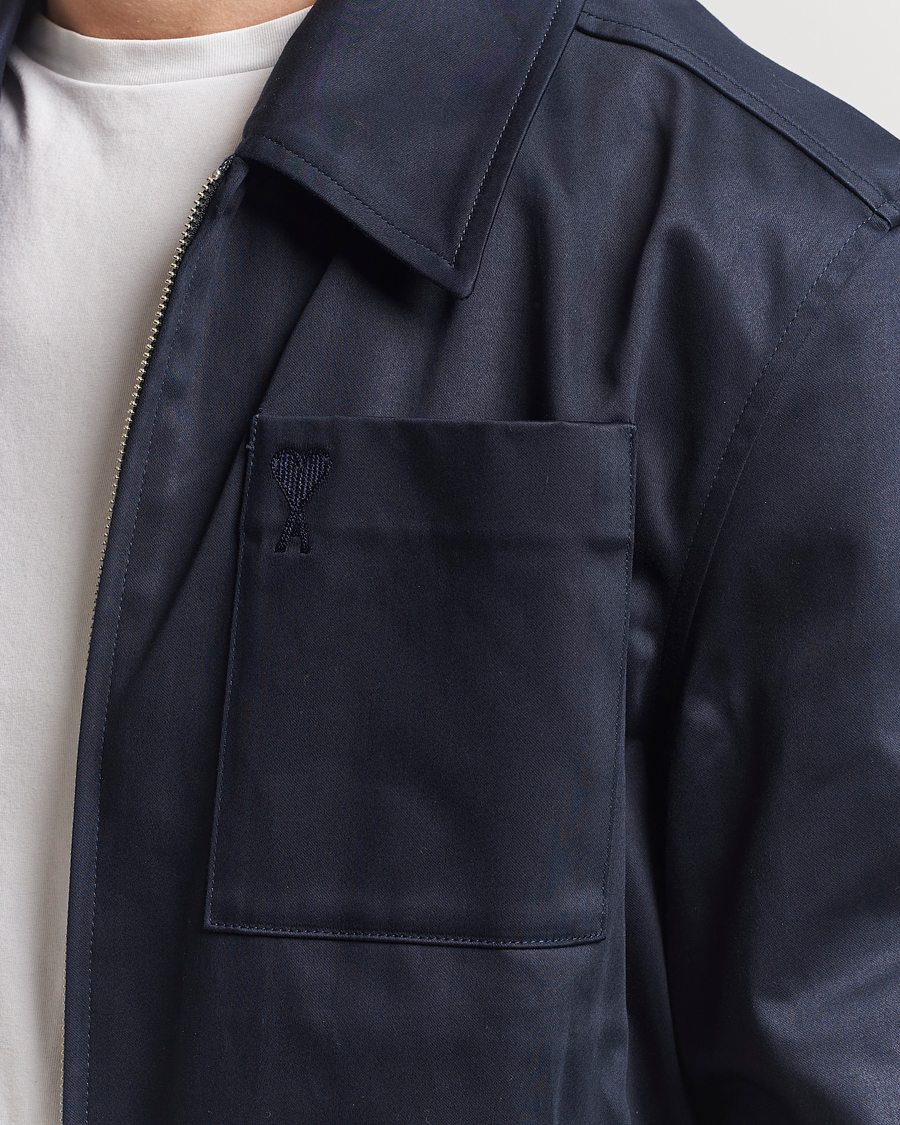 Herr | Jackor | AMI | Zipped Jacket Navy Blue
