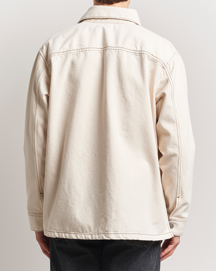 Herr | Jackor | AMI | Patch Embroidered Overshirt White Cream