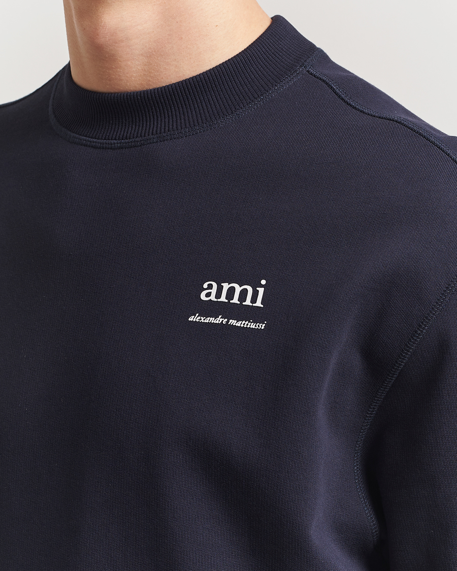 Herr | Tröjor | AMI | Logo Sweatshirt Navy Blue