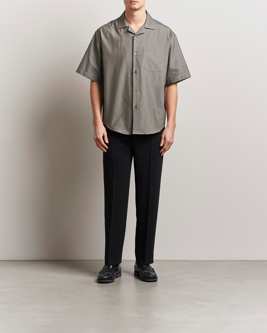 Herr | Skjortor | AMI | Short Sleeve Boxy Shirt Smoke Grey