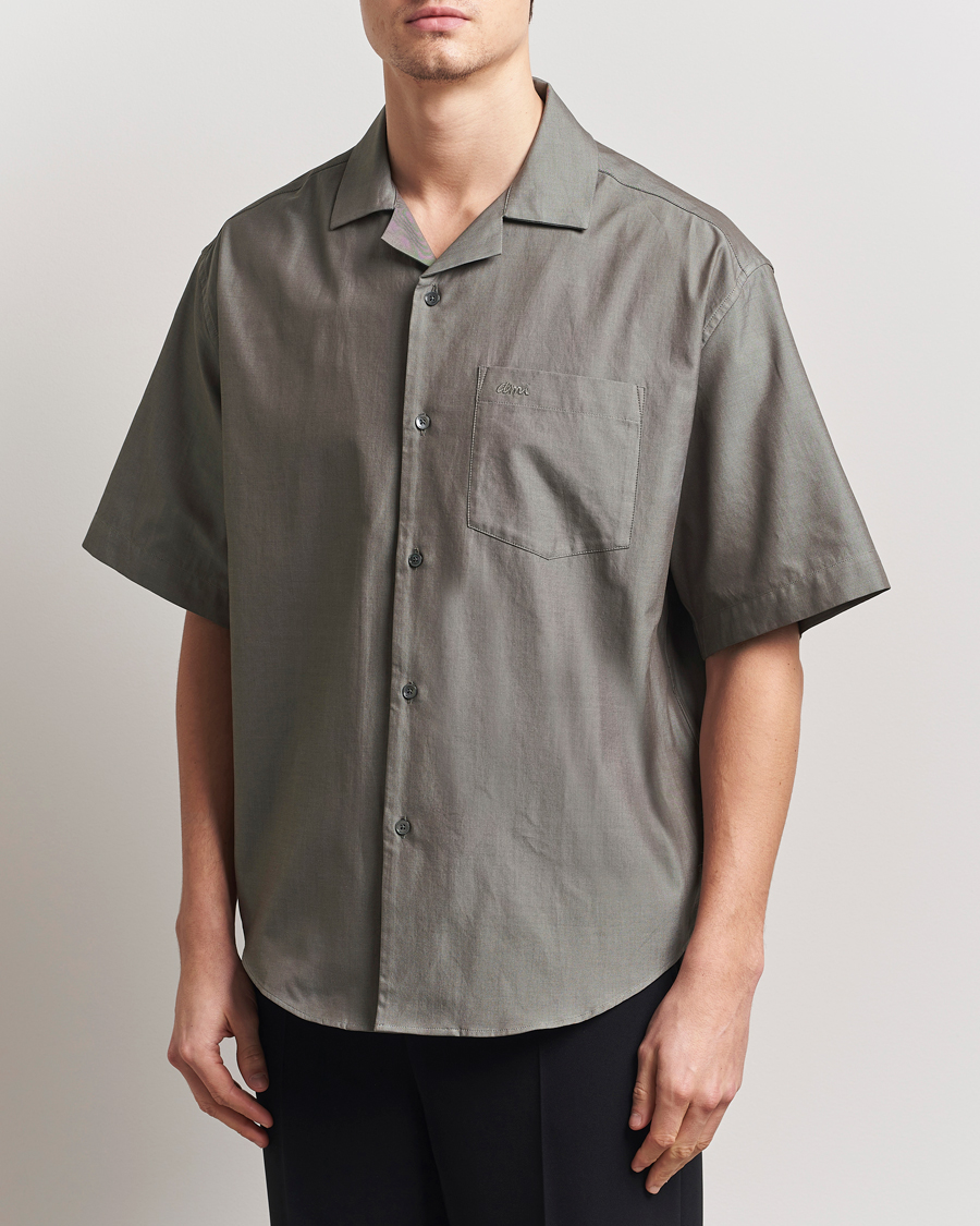 Herr | Skjortor | AMI | Short Sleeve Boxy Shirt Smoke Grey