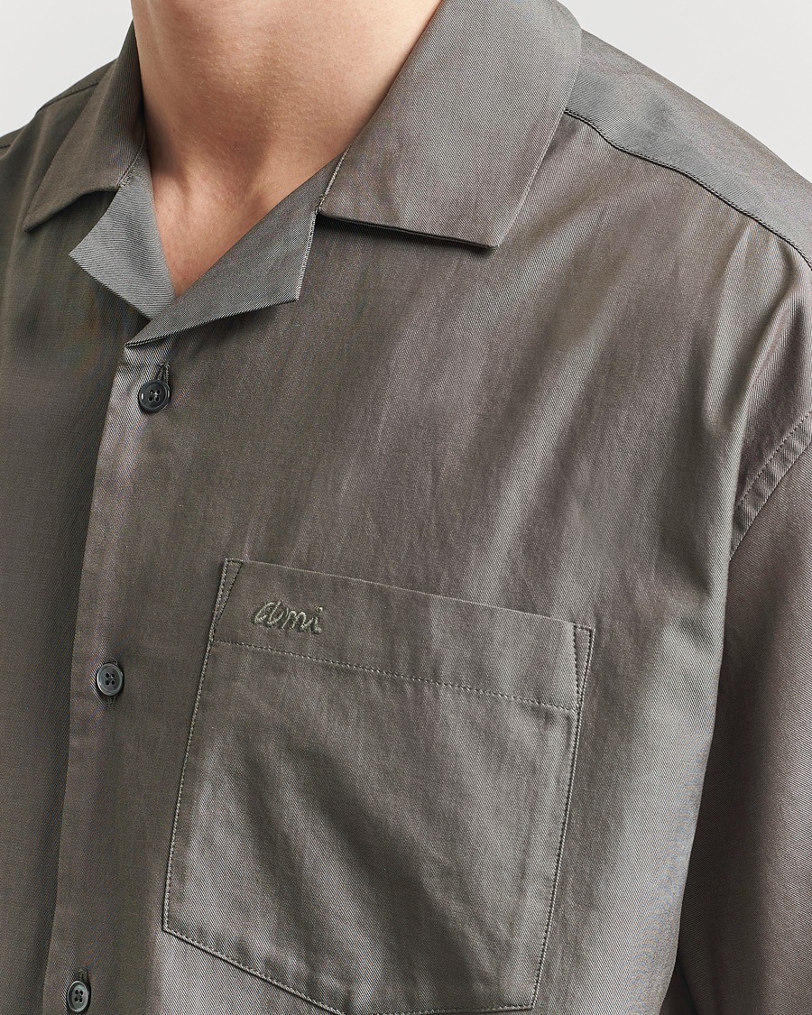 Herr | Skjortor | AMI | Short Sleeve Boxy Shirt Smoke Grey