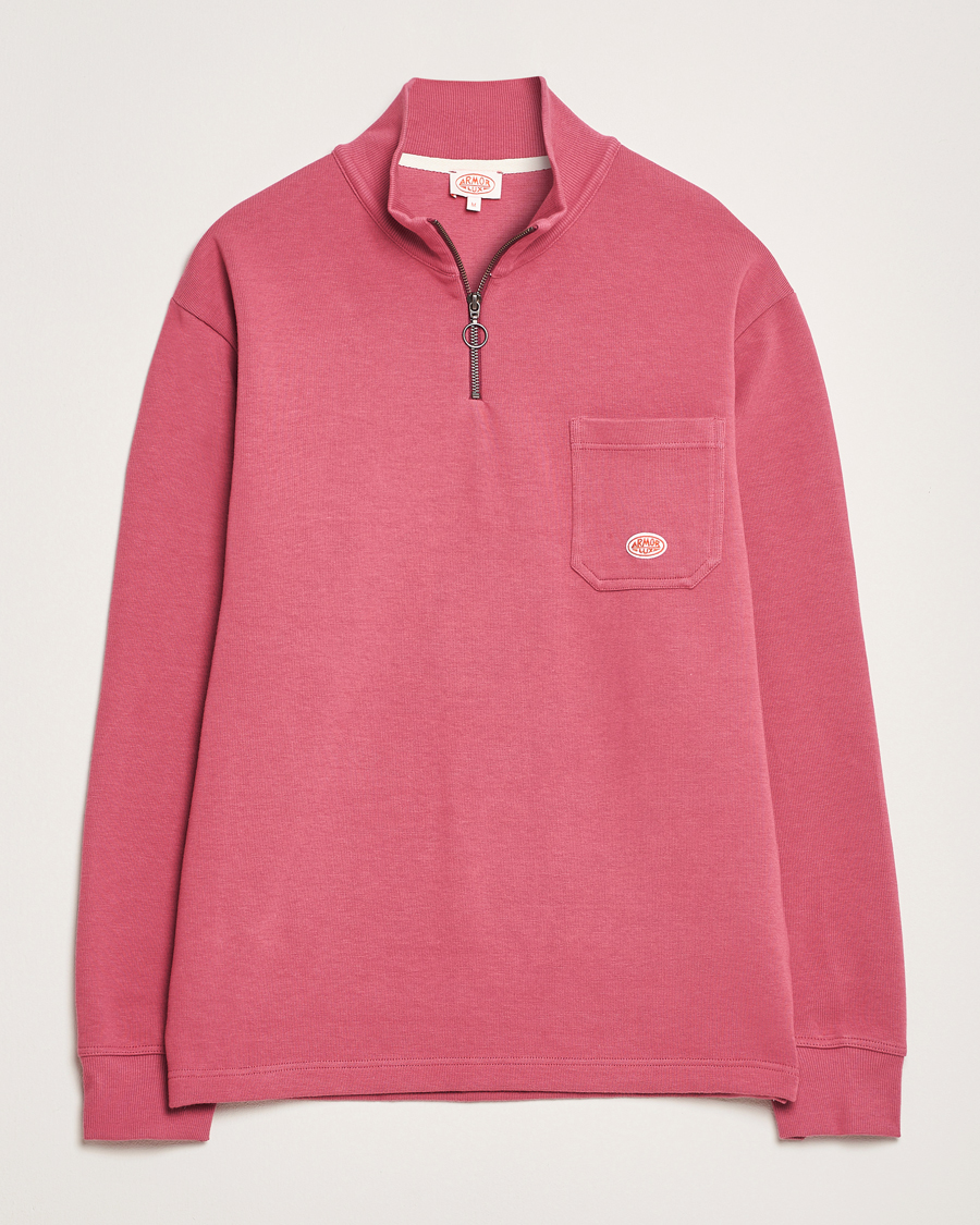 Herr | Tröjor | Armor-lux | Camionneur Cotton Half Zip Sweater Malaga