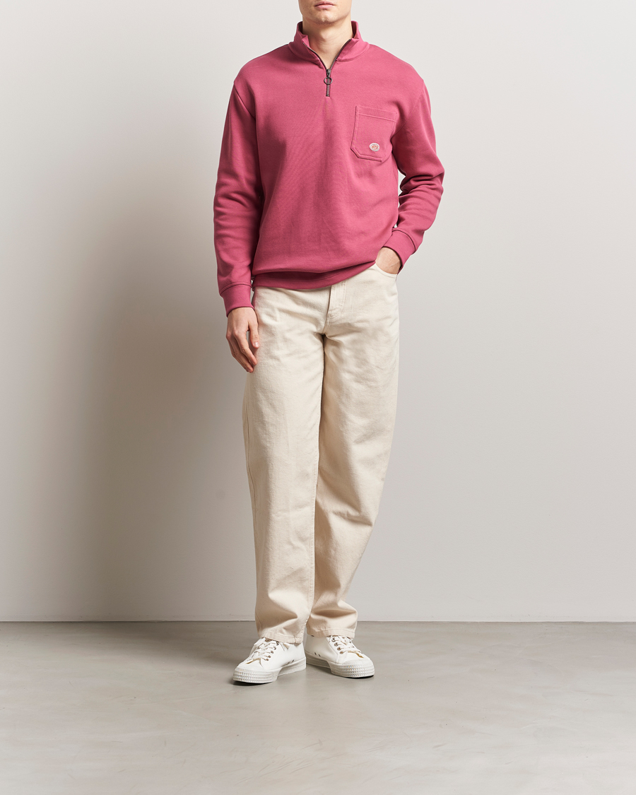 Herr | Tröjor | Armor-lux | Camionneur Cotton Half Zip Sweater Malaga