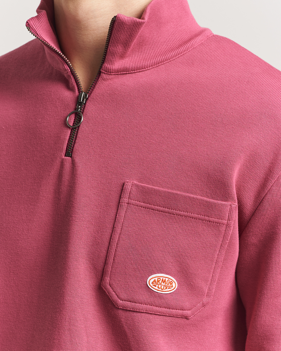 Herr | Tröjor | Armor-lux | Camionneur Cotton Half Zip Sweater Malaga