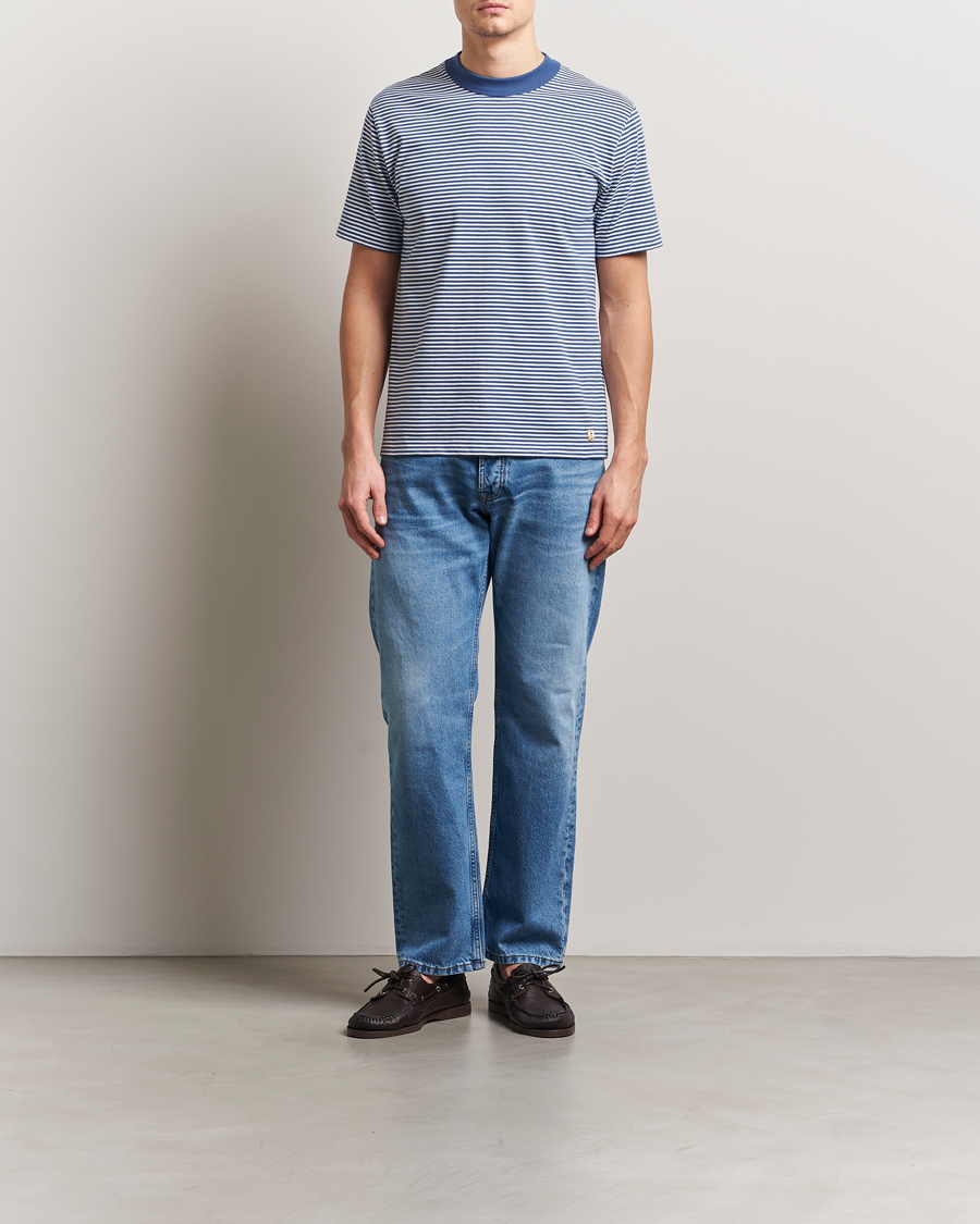 Herr | T-Shirts | Armor-lux | Callac Héritage Stripe T-Shirt Obscur/Milk