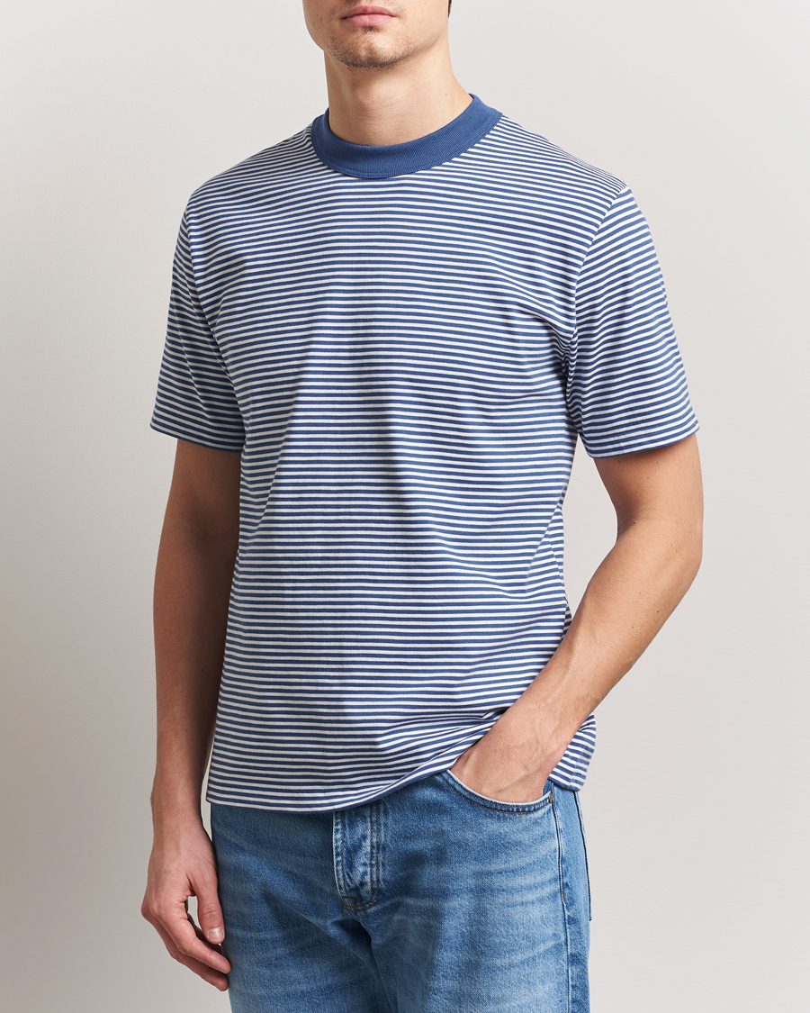 Herr | T-Shirts | Armor-lux | Callac Héritage Stripe T-Shirt Obscur/Milk