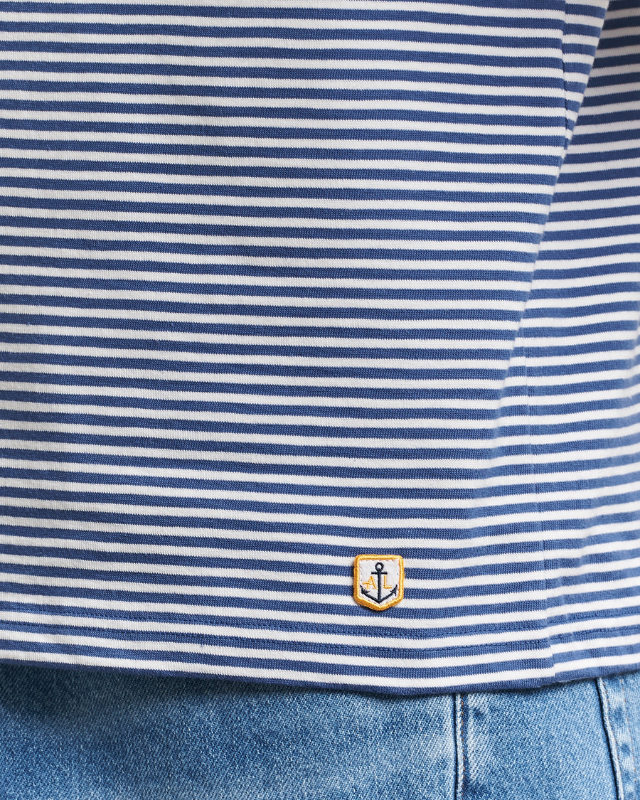 Herr | T-Shirts | Armor-lux | Callac Héritage Stripe T-Shirt Obscur/Milk