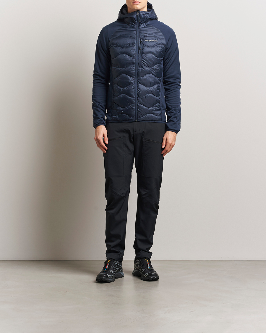 Herr | Jackor | Peak Performance | Helium Down Hooded Hybrid Jacket Blue Shadow