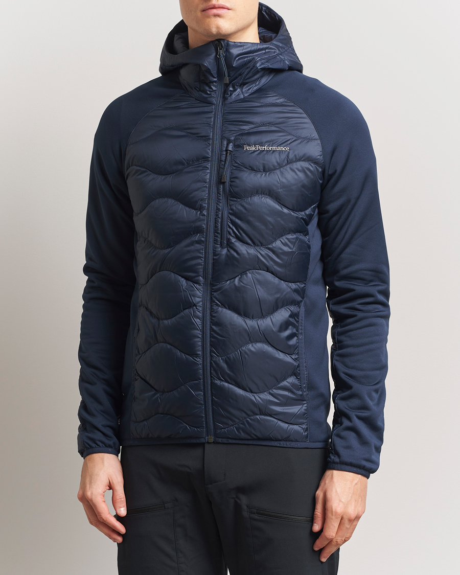 Herr | Jackor | Peak Performance | Helium Down Hooded Hybrid Jacket Blue Shadow
